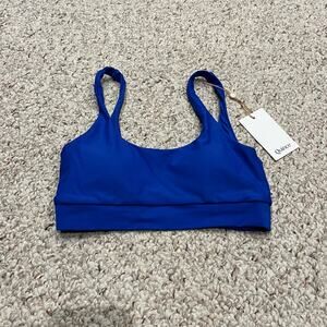 NEW Quince Italian Tank Bikini Top XS Electric Blue Summer Beach Casual Coastal